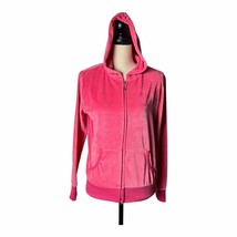 LeeHanTon Full Zip Pink Soft Solid Hoodie Sweat Shirt Size S - £16.97 GBP