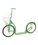 12&quot; CHILDRENS SCOOTER - NEON GREEN - Child Kick Foot Bike w/ Basket &amp; Br... - £248.54 GBP