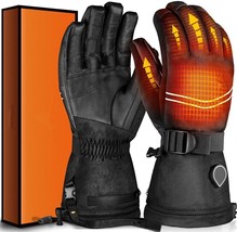Heated Gloves for Men Women - 7.4V Battery Rechargeable Heated (Size:L) - £38.09 GBP