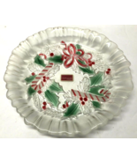 MIKASA Festive Christmas Wreath 8.75&quot; Glass Dish Plate - $277.04 MXN