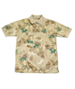 bamboo cay hawaiian shirt mens pineapple all over print beige size small - $9.78