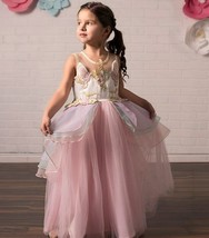Pink Unicorn Ruffle Accent A Line Dress - $39.59