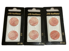 dill-buttons Pink Round Sewing Buttons Made in Germany Size 3/4&quot; 20MM)Lo... - $5.91