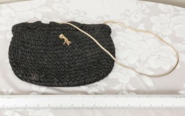 Vintage Black Womans Clutch Handbag Purse jp - £19.11 GBP