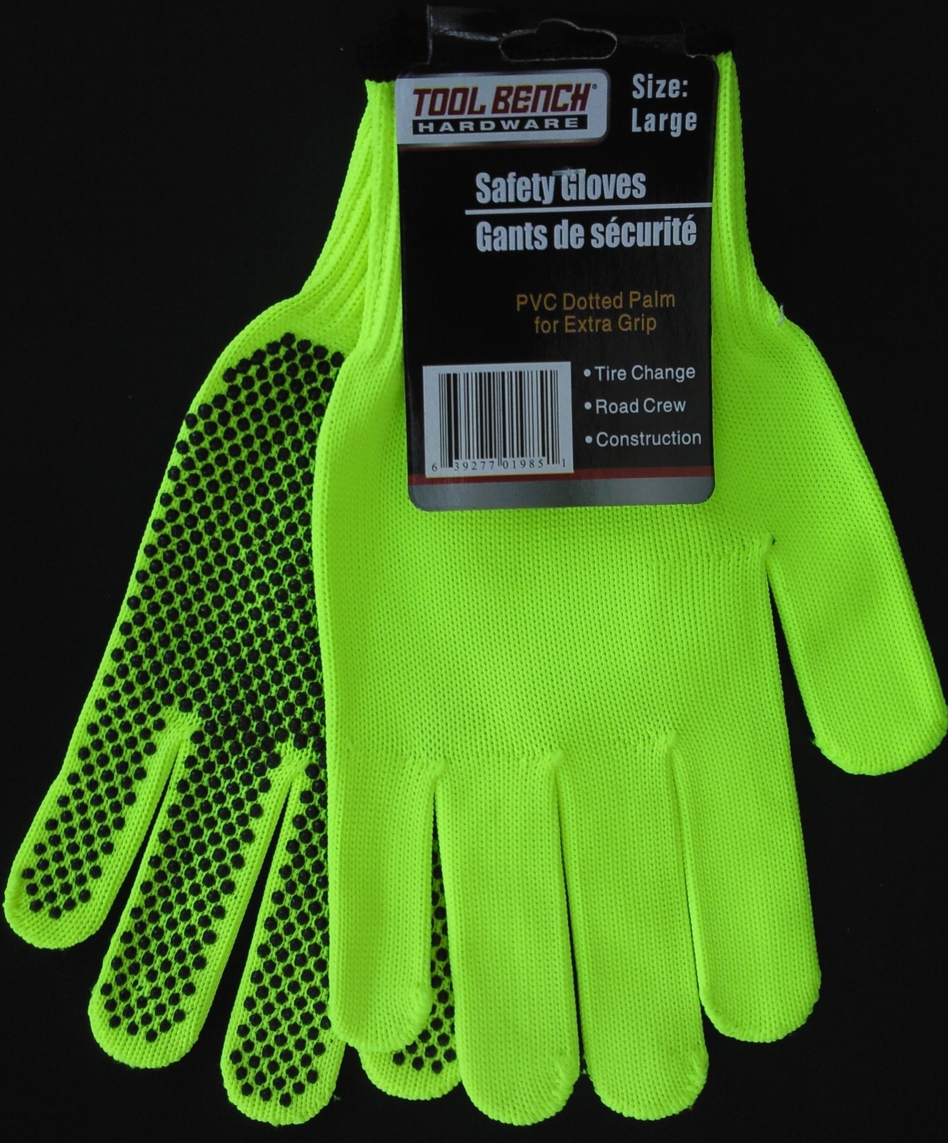 Non-Slip Neon Yellow Safety Gloves Firm Grip Dotted Work Gloves - $3.46