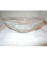 Vintage Round Medium Size Pressed Clear Glass Depression Bowl - $2.99