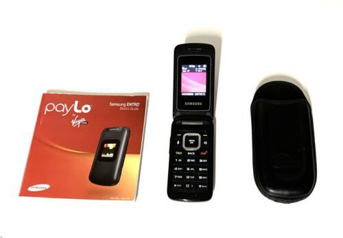 Samsung Entro Flip Phone for Paylo Virgin Mobile & Case & Manual - £27.86 GBP