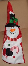 Christmas Decorative Tree Skirt Celebrate It 48&quot; Snowman Happy Holidays 90U - £14.45 GBP