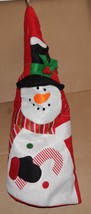 Christmas Decorative Tree Skirt Celebrate It 48&quot; Snowman Happy Holidays 90U - £14.72 GBP