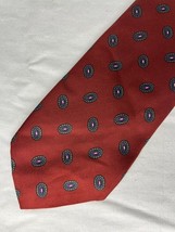 Vintage Robert Talbot Oak Hall Memphis Tie Red Italian Silk USA Made - $186.21 MXN