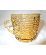 Vintage Amber Crinkle Depression Glass Mug - £2.33 GBP