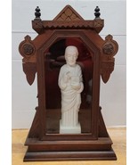 Vtg Atelier D&#39; Art Figurine in Gorgeous Wooden &amp; Glass Display Case Scul... - €85,13 EUR