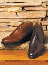 Handmade MENS Boots Chukka Black Brown Shadded Leather Formal Dress Casu... - $219.03 CAD