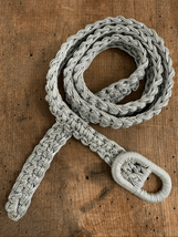 Vintage Silver Metallic Braided Belt Woven Adjustable S M L - $22.50