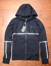 Armani Exchange $150 A|X Men&#39;s Full Zip Navy Reflective Stripes Hoodie Jacket M - £52.54 GBP
