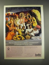 1990 Air India Ad - We&#39;ve arranged a small celebration in honor of your visit - £14.53 GBP