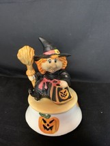 Vintage Halloween Schmid Music Box 1982 Jacko And Friends Witch - $29.02