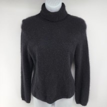 Charter Club 100% Cashmere Sweater  Large Turtleneck Black 2-Ply Long Sl... - £25.65 GBP