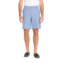 IZOD Men&#39;s Flat Front Shorts Newport Oxford Size 40W Blue Revival 9.5 Inseam - £17.75 GBP