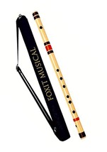 Bamboo Flutes B Natural 7 Hole Bansuri Size 21 inches (With Free Carry Bag) - £18.78 GBP