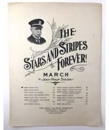 Stars and Stripes Forever March 1897 John Philip Sousa Sheet Music Patri... - £9.56 GBP