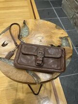 COACH Brown Leather Wristlet Clutch Bag - $39.60