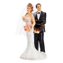 Funny Wedding Cake Topper, Bride Tied Up Groom Couple Figurine, 2.6 X 4.... - $27.99