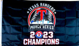 Texas Rangers World Champs 3x5&#39; FLAG/BRASS Grommets IN/OUTDOOR- 100 D-POLY-NEW - £7.96 GBP