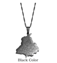 Stainless steel punjab sikh singh kaur gold silver black tone pendant ch... - $21.30