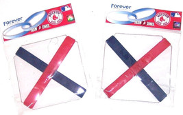 Boston Red Sox Rubber Wristband Bracelet MLB Baseball 2 Packs New - £11.71 GBP