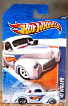 2011 Hot Wheels #152 HW Racing 2/10 &#39;41 WILLYS White Variant w/Chrome 5 Spokes - £7.64 GBP
