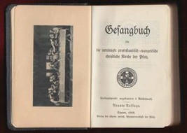 Palatinate Hymnbook Pfalz Evangelism Protestantism Notes 1928 - £77.63 GBP