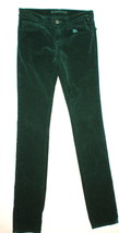 New J Brand Jean Velvet Womens Dark Green Dupes 25 Pencil Leg Cord Corduroy Tall - £169.54 GBP
