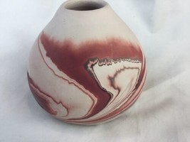 Nemadji Art Pottery Bulbous Vase USA Vtg 4” Earth Tone Vessel - $24.74