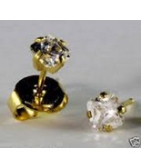 Free Sensitive Earring with Personal Ear Piercer Cubic Zirconia 3mm 24K ... - $35.65 CAD