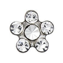 Sensitive Stainless Daisy April Crystal Cartilage Earring Stud Hypoaller... - £7.85 GBP