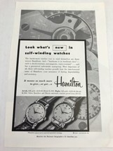 Hamilton Self Winding Watch Vtg 1954 Print Ad Art - £7.79 GBP