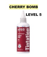 KISS TINTATION Semi-Permanent Hair Color 5 fl oz CHERRY BOMB T541  Level: 5 - £4.49 GBP