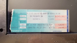 NAZARETH - JULY 17, 1987 HAMPTON BEACH, NEW HAMPSHIRE CONCERT TICKET STUB - £14.30 GBP