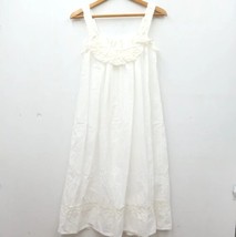 Bella Luna Strasburg Sleeveless White Slip Dress Girls 14 Lace Trim Cotton Long - £74.66 GBP