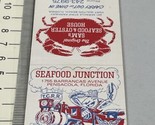 Vintage Matchbook Cover  Seafood Junction restaurant Pensacola, FL  gmg ... - £9.78 GBP