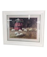 Vintage 1980 Ron Dembosky &quot;Eggs &amp; Basket&quot; Farmhouse 23x19&quot; Wood Framed P... - $72.29 CAD