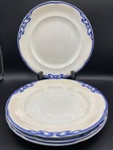 Villeroy &amp; Boch 4x dessert plates porcelain &quot;Blue Olga&quot; Art Nouveau 1909... - £43.20 GBP