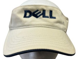 Vintage Dell Computers Visor Hats Cap Beige Blue Dell - $13.80