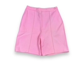 Vtg 60s 70s Jane Colby Polyester Stretch Pintuck Shorts Pastel Pink Womens 13-14 - £19.16 GBP