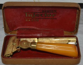 Vintage Schick Injector Safety Razor, w/ Case &amp; Blades, 1941 - £109.53 GBP