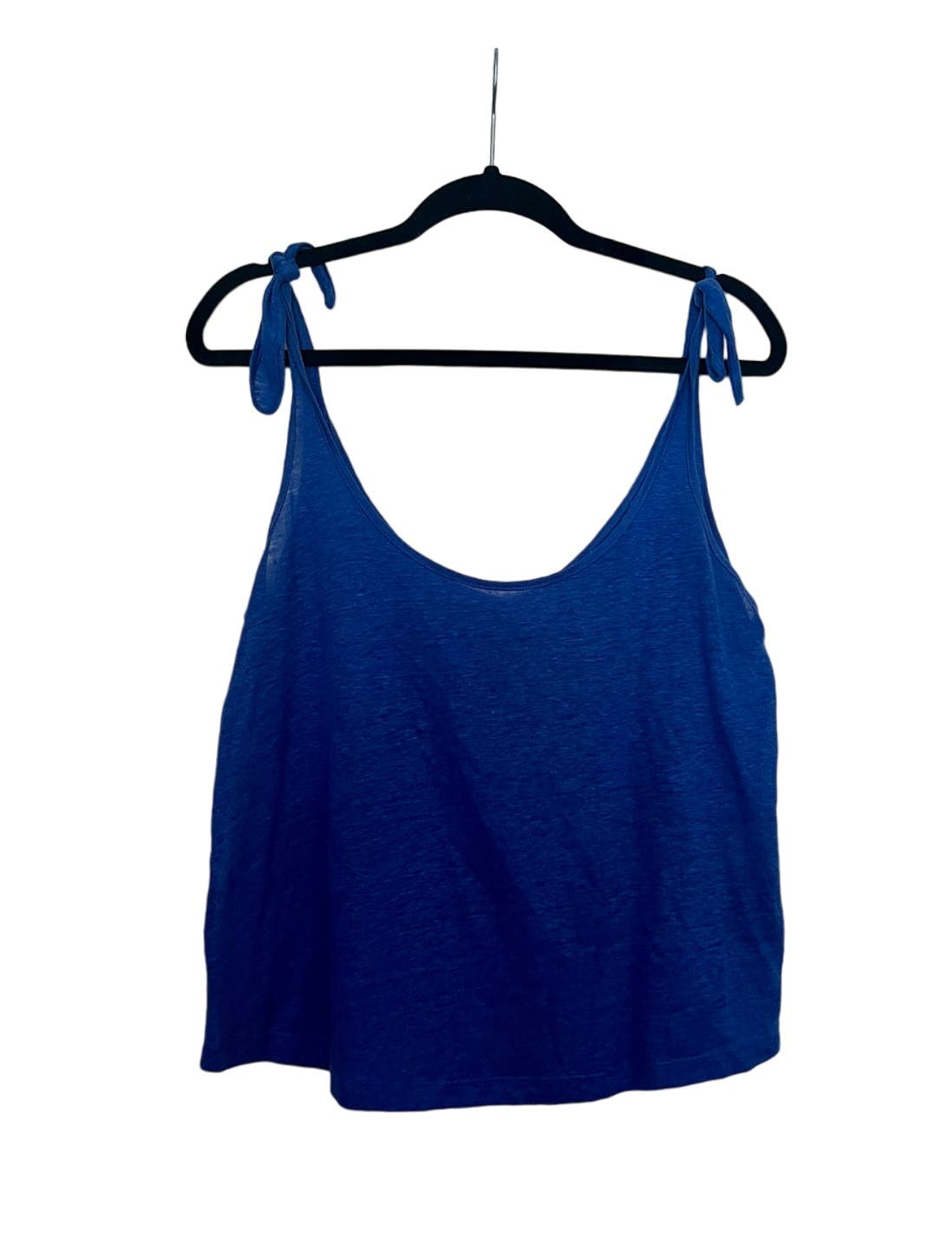 Ba&amp;sh Boxy Short Crop Tank Top Blue Sleeveless Size 0 Designer Luxury Brand - $39.60