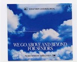 Northwest Airlines We Go Above and Beyond for Seniors Die Cut Card 1989 - £11.05 GBP
