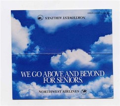Northwest Airlines We Go Above and Beyond for Seniors Die Cut Card 1989 - £10.87 GBP