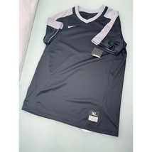 Nike Vapor Dri-fit Boys Baseball Jersey Top Shirt Game Black Gray Youth XL - £15.80 GBP